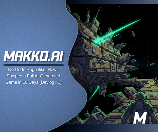 No-Code Roguelike: How I Shipped a Full AI-Generated Game in 10 Days (Devlog #1)